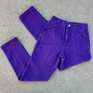 VTG 90s Roper Purple High Rise Wedgie Bareback Silver Concho Cowgirl Jeans 30x35